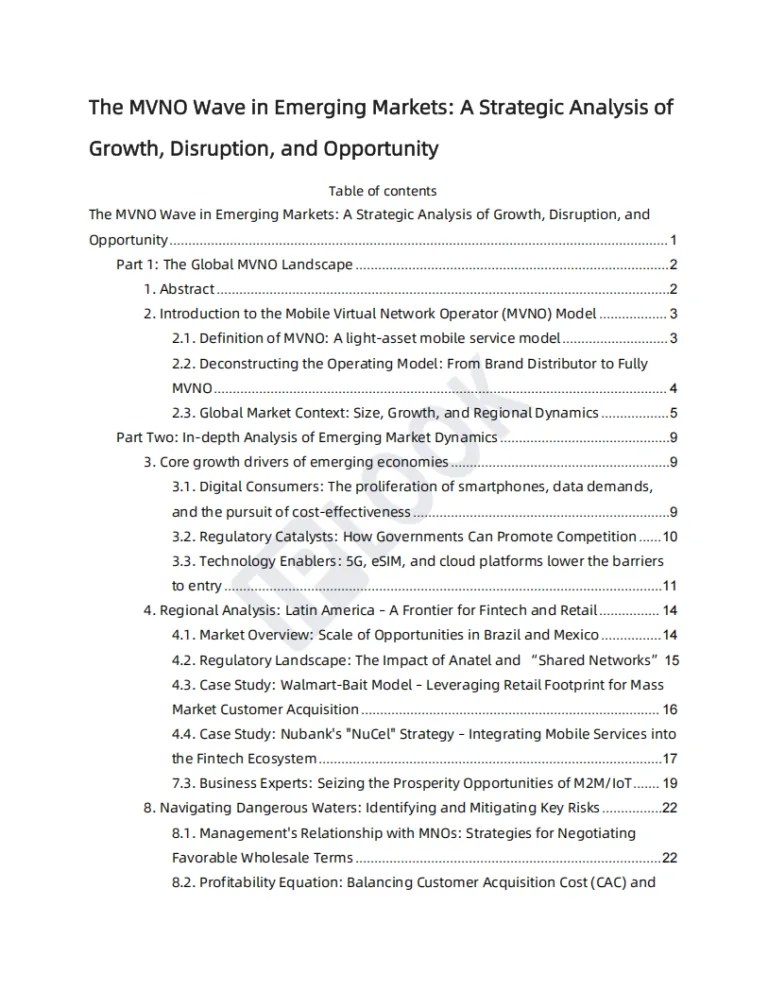 Growth Opportunities for MVNOs in Emerging Markets 1