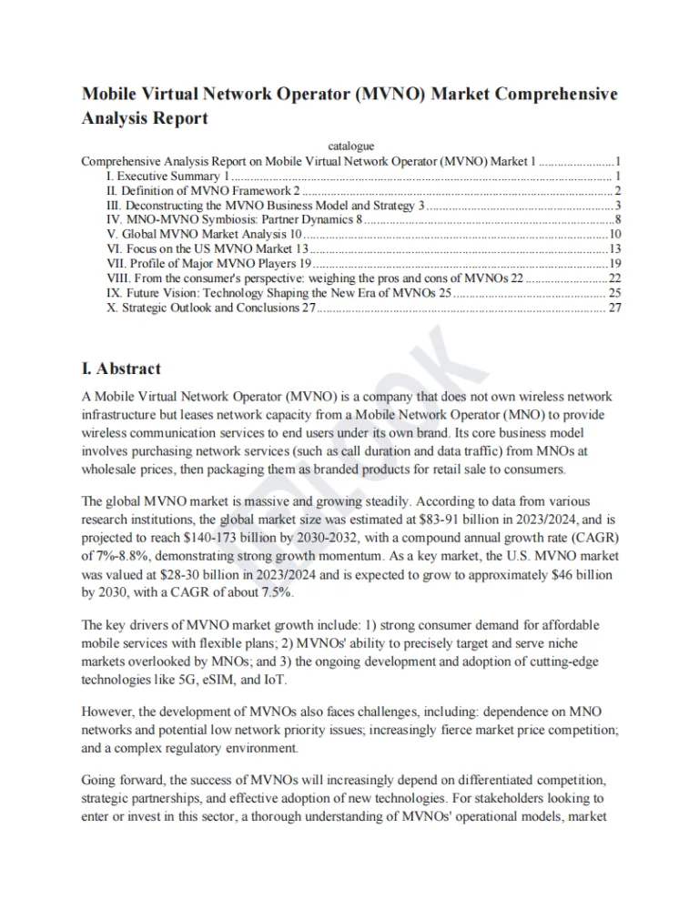 MVNO Market Analysis and Outlook 1