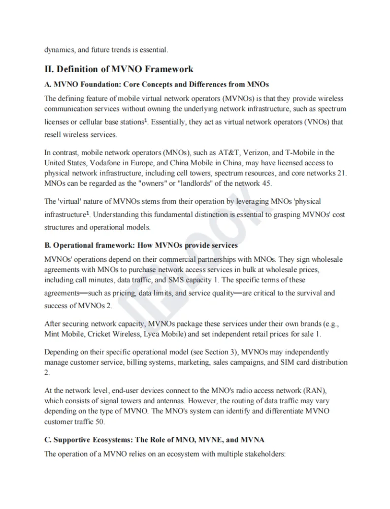 MVNO Market Analysis and Outlook 2
