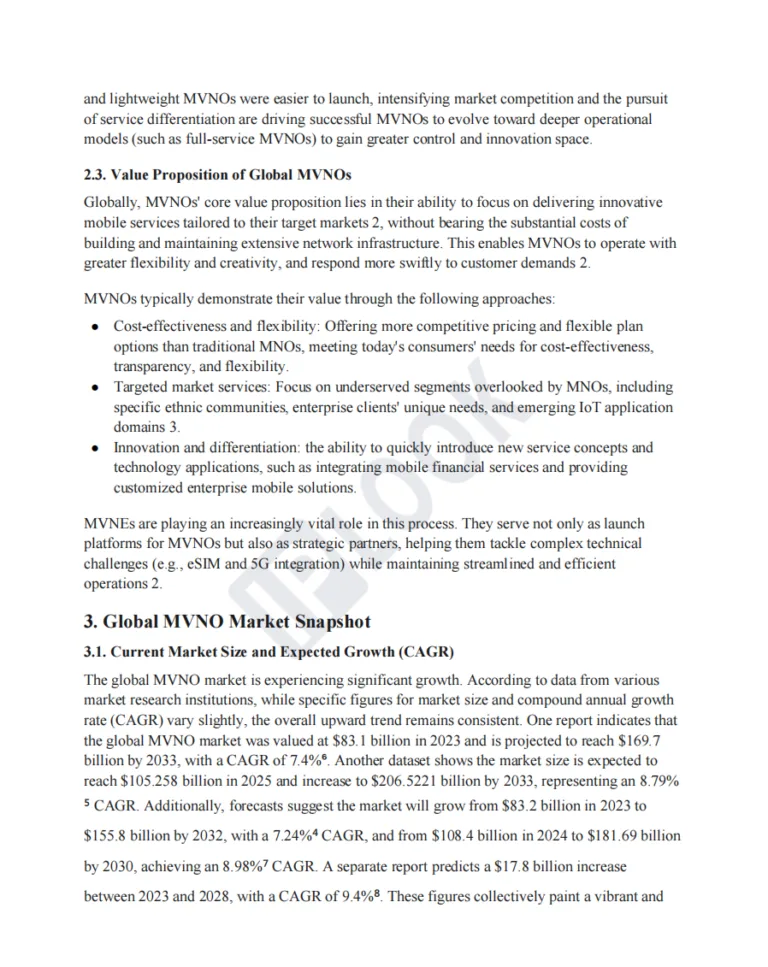 Market Analysis of Mobile Virtual Network Operators in Africa, the Middle East, and Europe 3