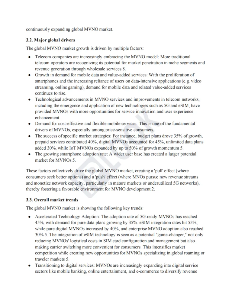 Market Analysis of Mobile Virtual Network Operators in Africa, the Middle East, and Europe 4
