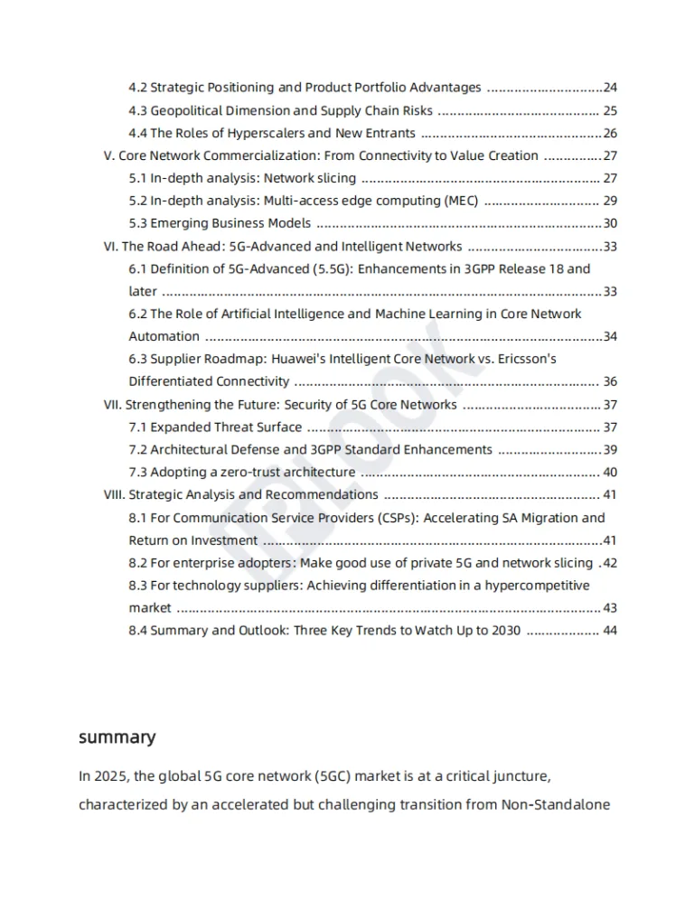 Market Development Trends for 5G Core Networks 2