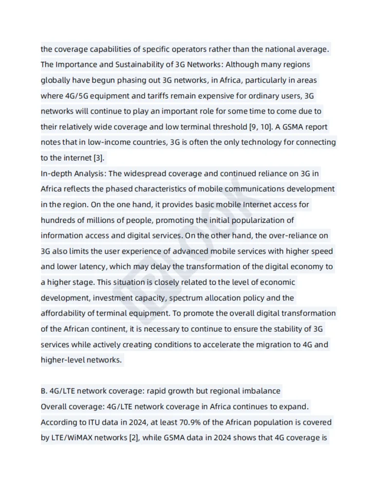 Mobile Network Coverage in Africa and the Middle East 3