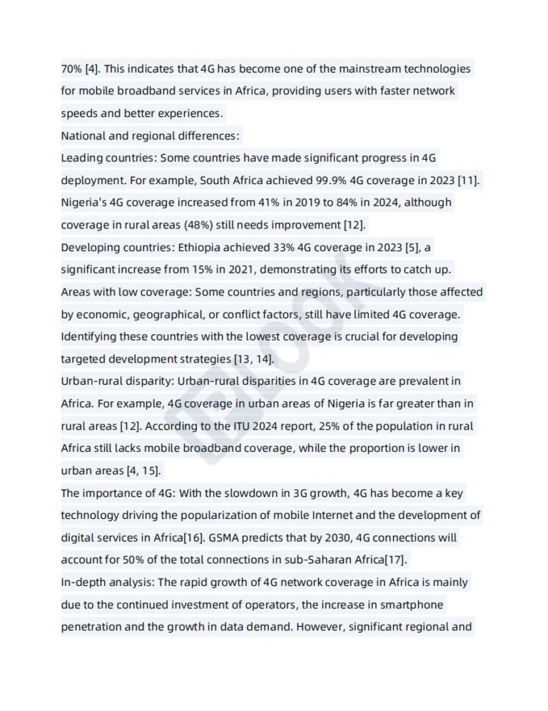 Mobile Network Coverage in Africa and the Middle East 4