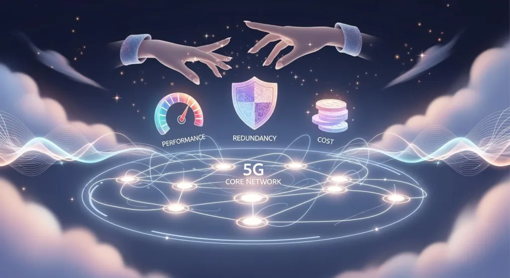 Balancing Performance, Redundancy, and Cost in 5G Core Network Design