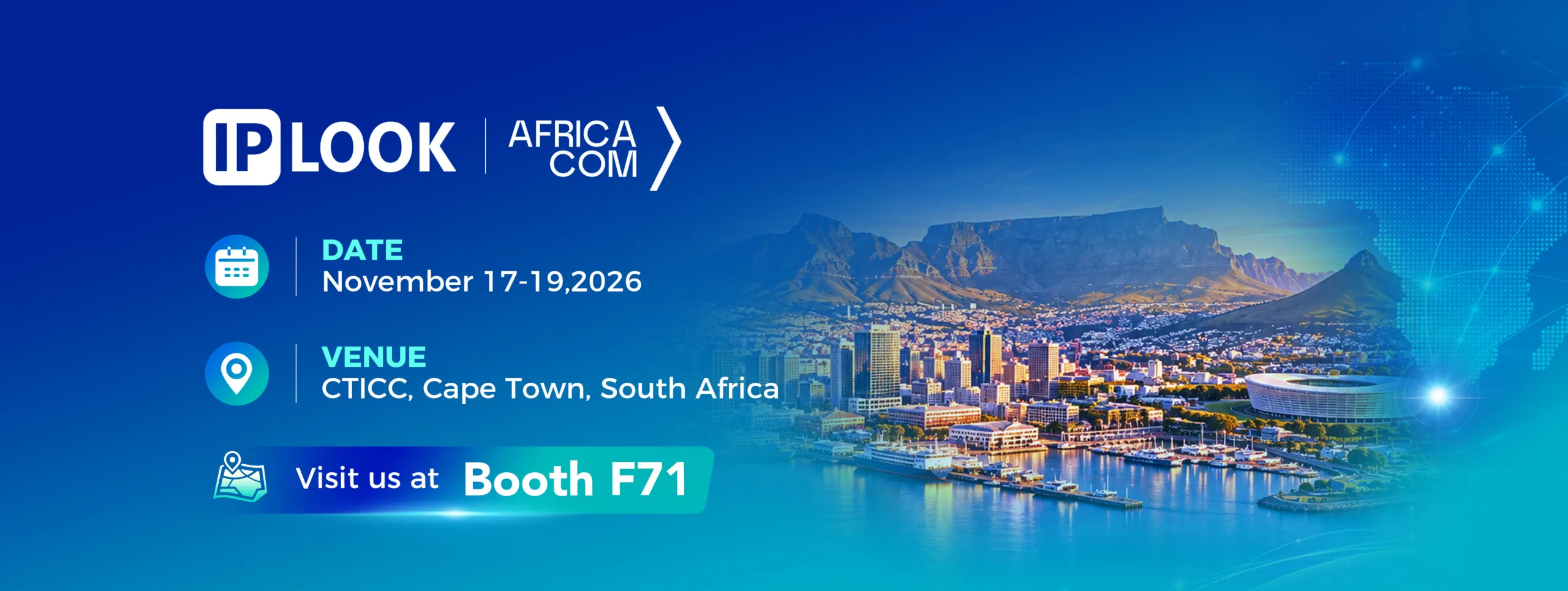 IPLOOK at AfricaCom 2026 | Visit Us at Booth F71, CTICC Cape Town